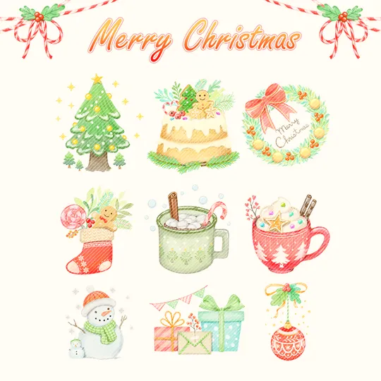 Christmas decoration stickers | Webudding