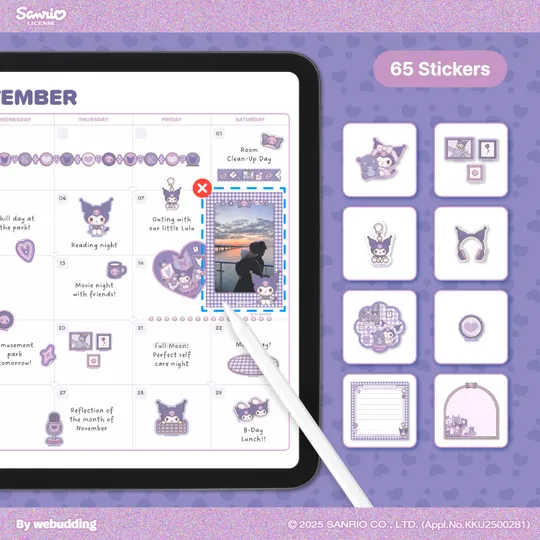 Kuromi Sticker Pack <My Room Tour>