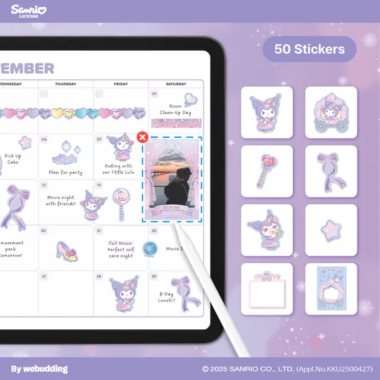 Kuromi Sticker Pack <Sparkle Edition>