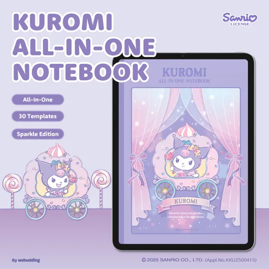Kuromi All-In-One Notebook <Sparkle Edition>