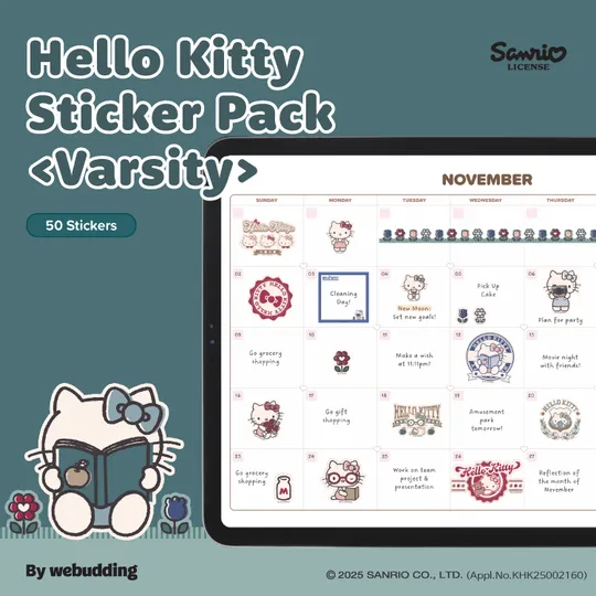 Hello Kitty Sticker Pack <Varsity>