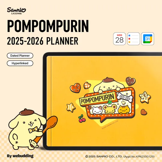 Pompompurin 2025-2026 Planner <American Diner>