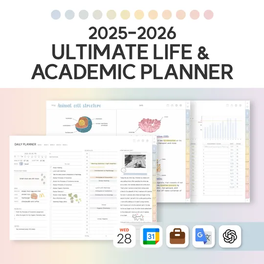 2025-2026 Ultimate Life & Academic Rainbow Planner-thumb