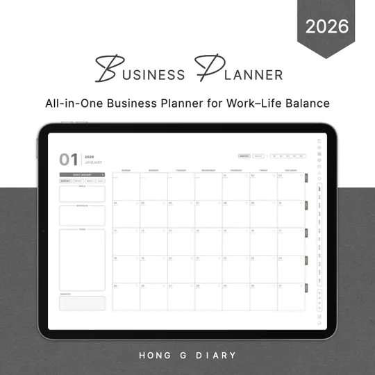 2026 올인원 비지니스 플래너 [블랙]-thumb