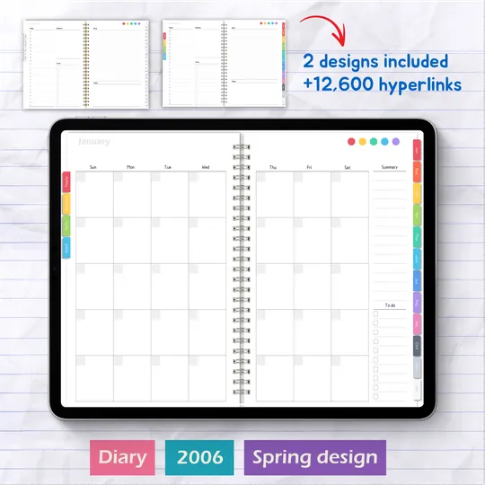 2026 다이어리 플래너 / 두가지 디자인 / 하이퍼링크-thumb