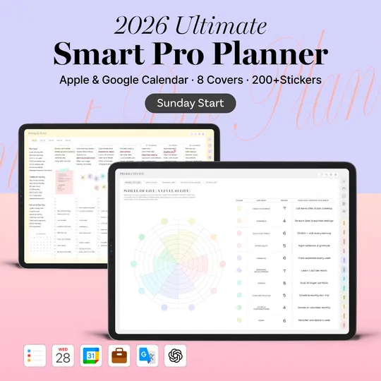 2026 Ultimate Smart Pro Planner (Sun. Start)