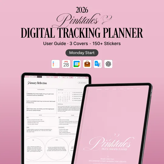 2026 Digital Tracking Planner (Mon. start)