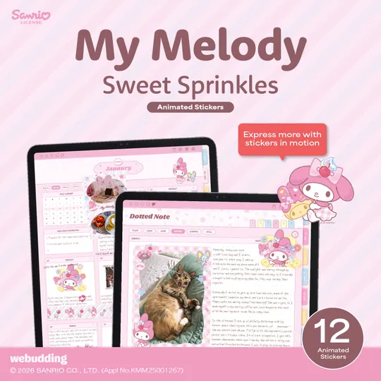 My Melody <Sweet Sprinkles> Animated Stickers
