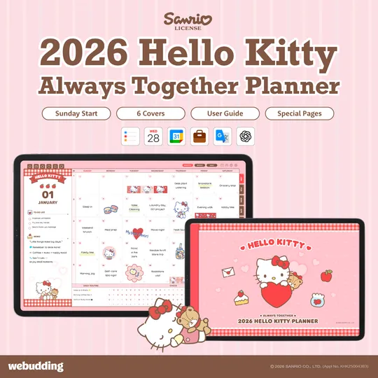 [Free Watermarked Preview] Hello Kitty Always Together Planner