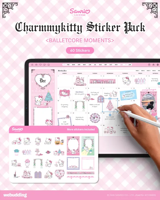 Charmmykitty <Balletcore Moments> Sticker Pack