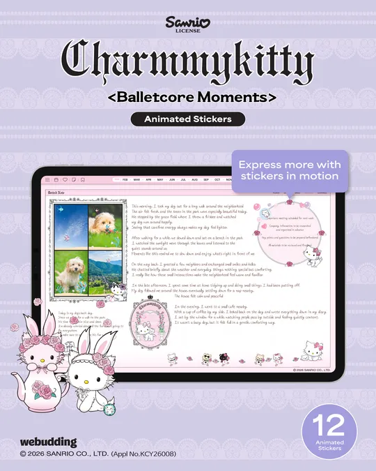 Charmmykitty <Balletcore Moments> Animated Stickers