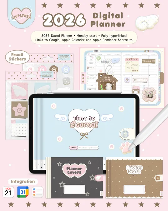 2026 Polka Dot Digital Planner